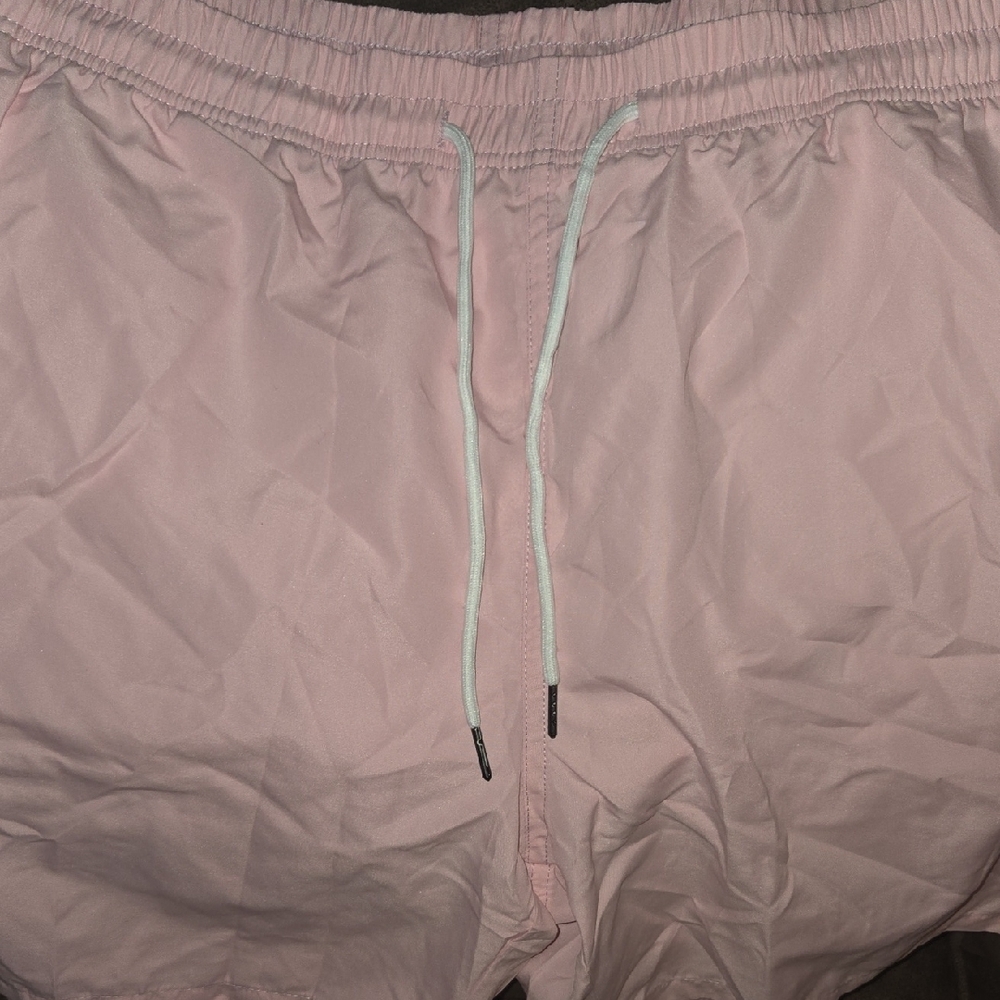 Light Pink Drawstring Shorts - Picture 2 of 4